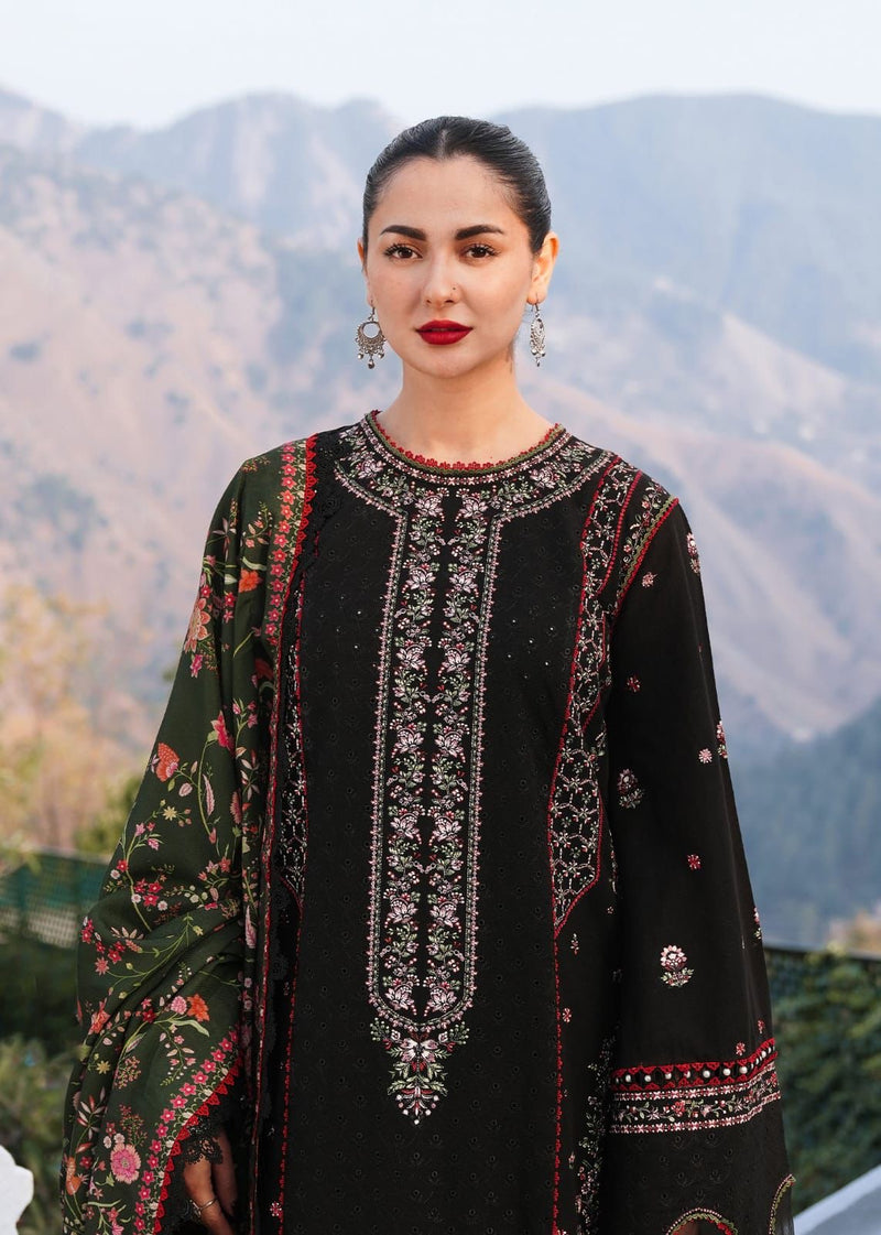 3 Piece Embroidered Unstitched Winter Collection Wear By Gorgeous Hania Amir